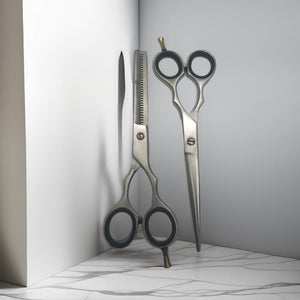 Barber scisssor and thinning 6" with pouch  Stainless steel rust free 