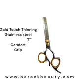 7-Inch Thinning Scissors – Gold Accent &amp; Lightweight Design